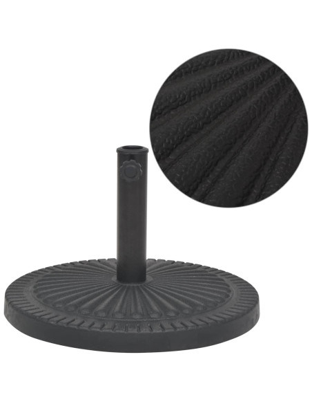 Base per Parasole Circolare in Resina Nera 29 kg