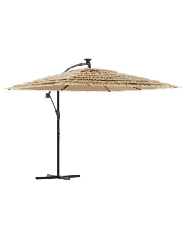 Ombrellone Giardino con Palo in Acciaio Marrone 290x290x238 cm