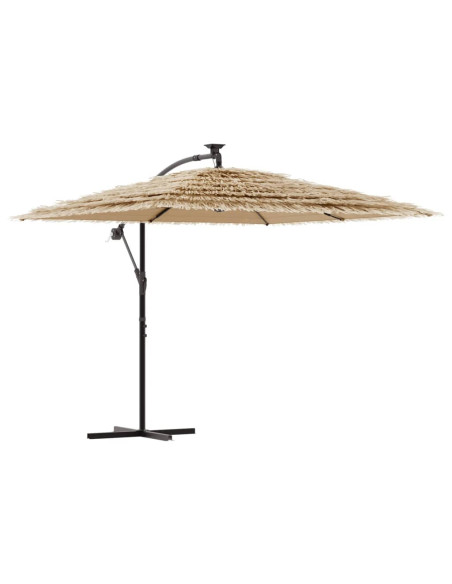 Ombrellone Giardino con Palo in Acciaio Marrone 290x290x238 cm