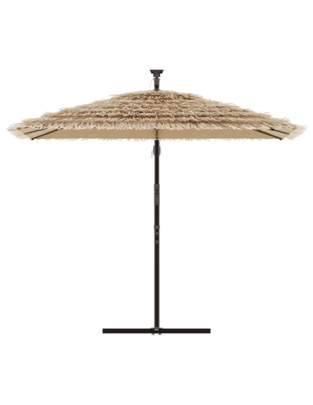 Ombrellone Giardino con Palo in Acciaio Marrone 290x290x238 cm