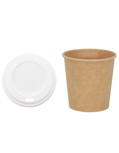 Tazze da Caffè in Carta con Coperchi 1000 pz 4oz 100 ml