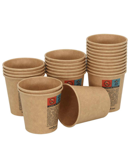 Tazze da Caffè in Carta con Coperchi 1000 pz 4oz 100 ml