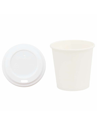 Tazze da Caffè in Carta con Coperchi 1000 pz 4oz 100 ml