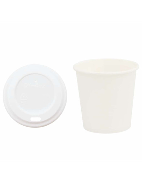 Tazze da Caffè in Carta con Coperchi 1000 pz 4oz 100 ml