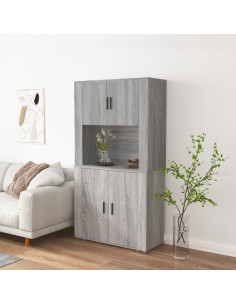 Credenza Grigio Sonoma in Legno Multistrato