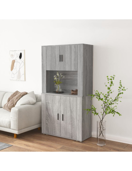 Credenza Grigio Sonoma in Legno Multistrato