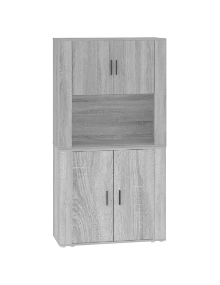 Credenza Grigio Sonoma in Legno Multistrato