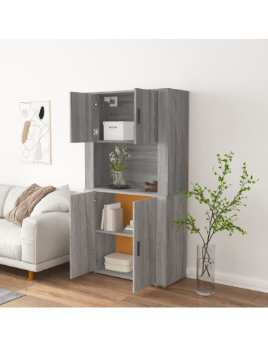 Credenza Grigio Sonoma in Legno Multistrato