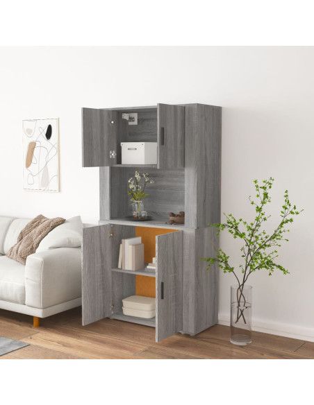 Credenza Grigio Sonoma in Legno Multistrato