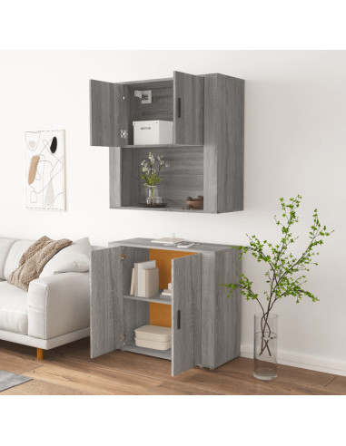 Credenza Grigio Sonoma in Legno Multistrato