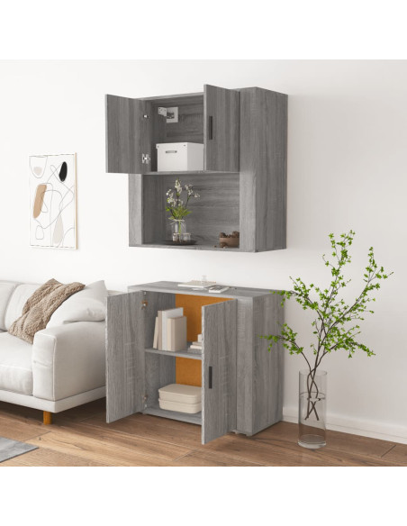 Credenza Grigio Sonoma in Legno Multistrato