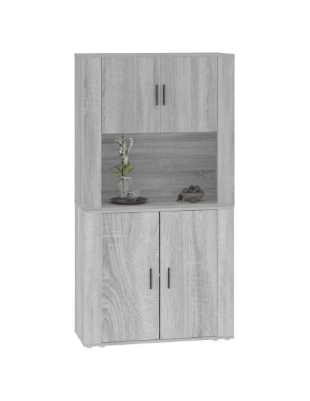Credenza Grigio Sonoma in Legno Multistrato