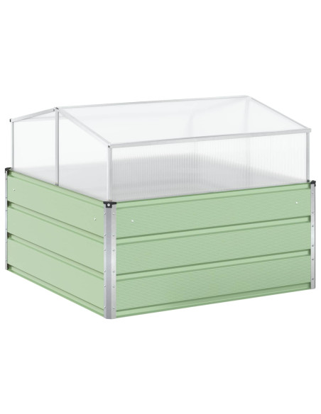 Fioriera Verde Pastello 100 x 100 x 77 cm Acciaio zincato