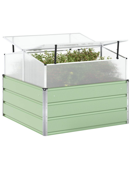 Fioriera Verde Pastello 100 x 100 x 77 cm Acciaio zincato