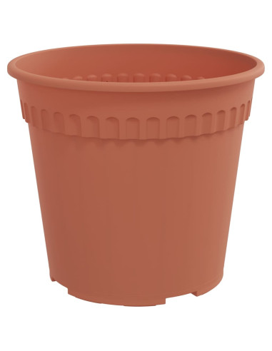 Vaso Rotondo per Fiori 6 pcs Rosso Mattone Ø 17 x 14 cm