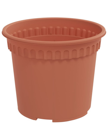Vaso Rotondo per Fiori 24 pcs Rosso Mattone Ø 12,5 x 10 cm