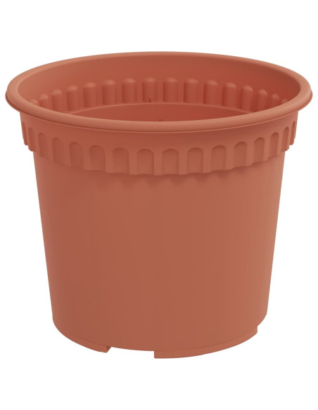 Vaso Rotondo per Fiori 24 pcs Rosso Mattone Ø 12,5 x 10 cm