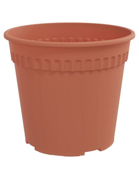 Vaso Rotondo per Fiori 24 pcs Rosso Mattone Ø 17 x 14 cm