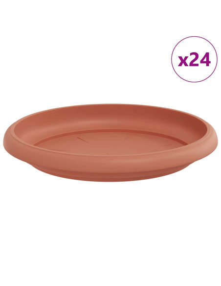 Vassoio Rotondo per Fiori 24 pcs Rosso Mattone Ø 14 x 2 cm