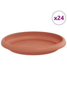Vassoio Rotondo per Fiori 24 pcs Rosso Mattone Ø 14 x 2 cm 2