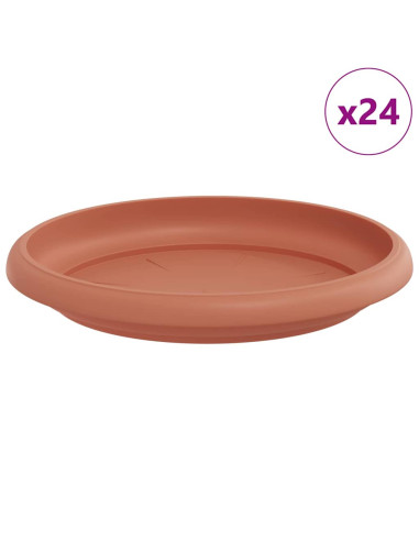 Vassoio Rotondo per Fiori 24 pcs Rosso Mattone Ø 14 x 2 cm