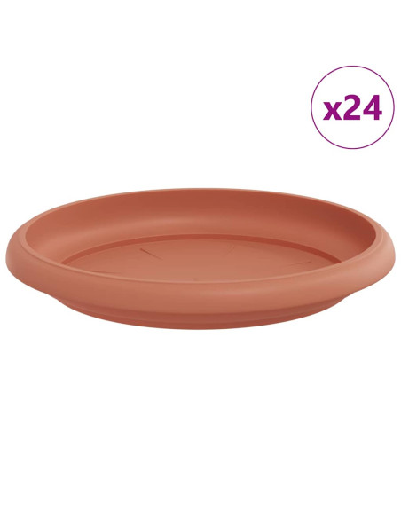 Vassoio Rotondo per Fiori 24 pcs Rosso Mattone Ø 14 x 2 cm