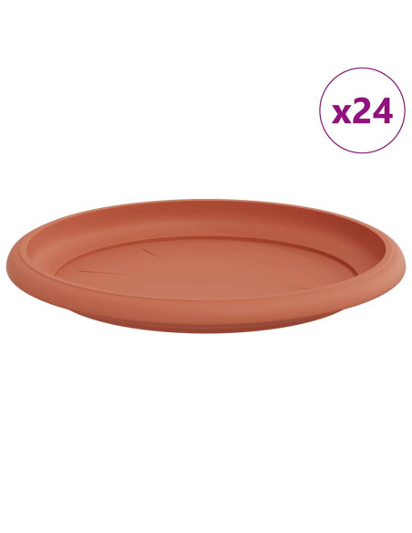 Vassoio Rotondo per Fiori 24 pcs Rosso Mattone Ø 14 x 2 cm