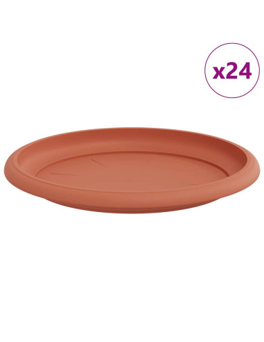 Vassoio Rotondo per Fiori 24 pcs Rosso Mattone Ø 14 x 2 cm