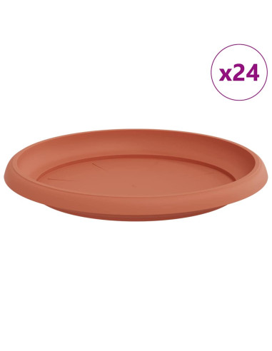 Vassoio Rotondo per Fiori 24 pcs Rosso Mattone Ø 21,5 x 2,5 cm