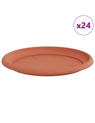 Vassoio Rotondo per Fiori 24 pcs Rosso Mattone Ø 27 x 2,5 cm