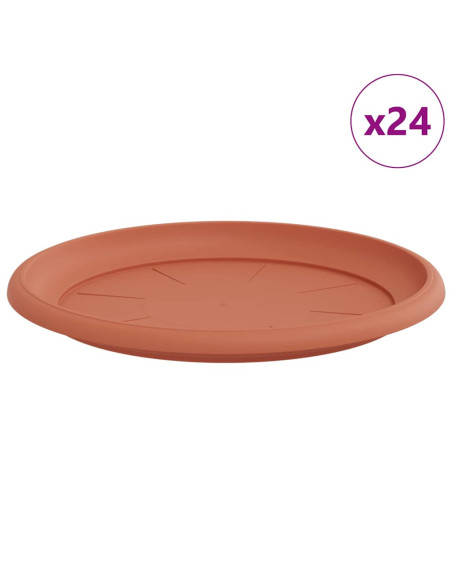 Vassoio Rotondo per Fiori 24 pcs Rosso Mattone Ø 27 x 2,5 cm