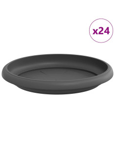 Vassoio Rotondo per Fiori 24 pcs Nero Ø 15,5 x 2 cm Plastica 2