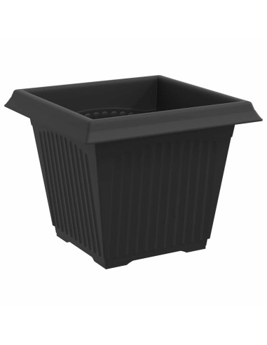 Vaso quadrato per fiori 6 pcs Nero 20 x 20 x 16 cm Plastica