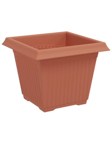 Vaso quadrato per fiori 24 pcs Rosso Mattone 20 x 20 x 16 cm