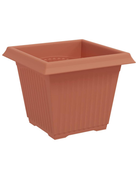 Vaso quadrato per fiori 24 pcs Rosso Mattone 20 x 20 x 16 cm