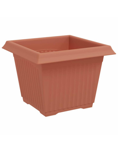 Vaso quadrato per fiori 24 pcs Rosso Mattone 23 x 23 x 17,5 cm