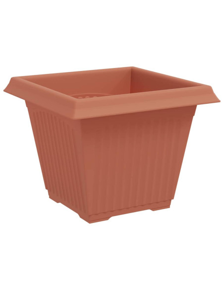 Vaso quadrato per fiori 24 pcs Rosso Mattone 38 x 38 x 30 cm