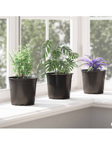 Vaso per Fiori 200 pcs Nero Ø 15 x 13 cm Plastica