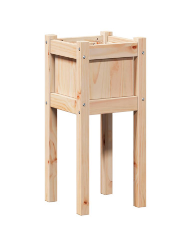 Vaso da giardino Natura 31 x 31 x 70 cm Pino massello