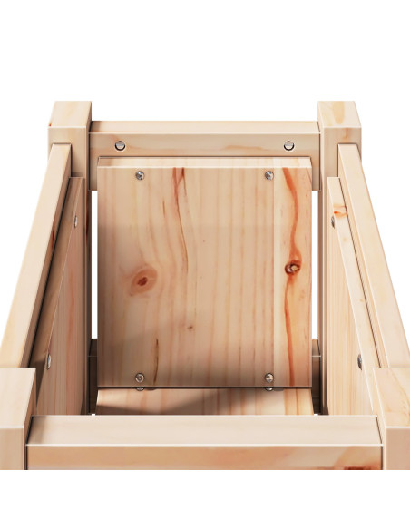 Vaso da giardino Natura 31 x 31 x 70 cm Pino massello