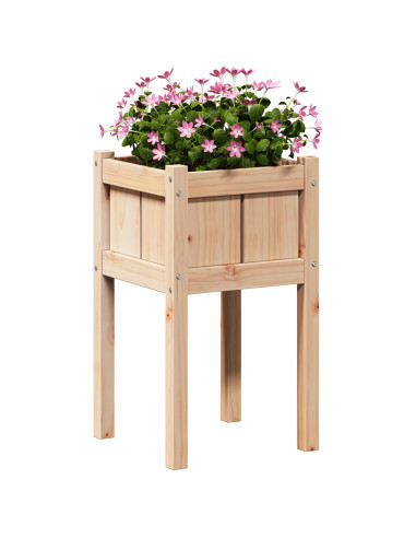 Vaso da giardino Natura 40 x 40 x 70 cm Pino massello