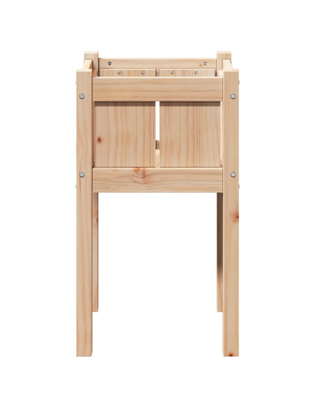 Vaso da giardino Natura 40 x 40 x 70 cm Pino massello