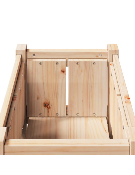 Vaso da giardino Natura 40 x 40 x 70 cm Pino massello