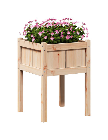 Vaso da giardino Natura 50 x 50 x 70 cm Pino massello