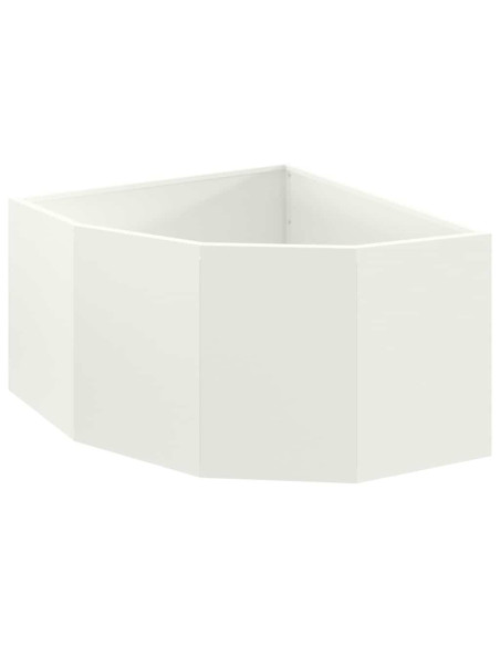 Vaso d'angolo Bianco 60 x 60 x 35 cm Acciaio