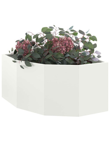 Vaso d'angolo Bianco 60 x 60 x 35 cm Acciaio