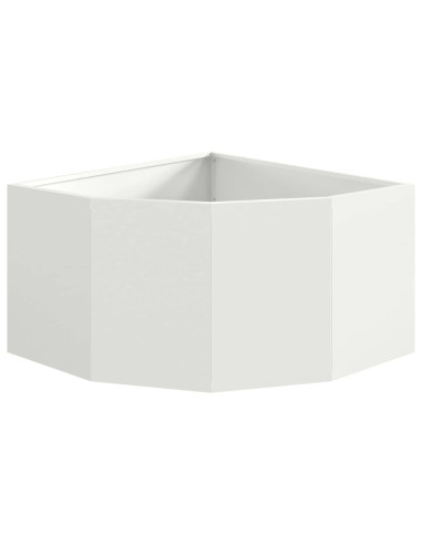 Vaso d'angolo Bianco 60 x 60 x 35 cm Acciaio