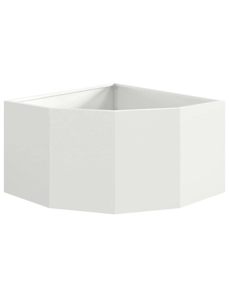 Vaso d'angolo Bianco 60 x 60 x 35 cm Acciaio