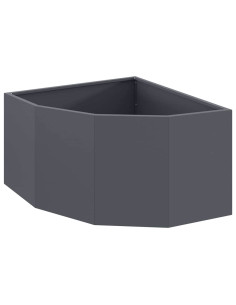 Vaso d'angolo Antracite 60 x 60 x 35 cm Acciaio 2