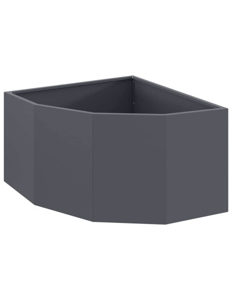 Vaso d'angolo Antracite 60 x 60 x 35 cm Acciaio